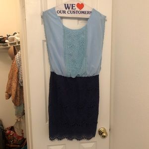 Blue cocktail dress